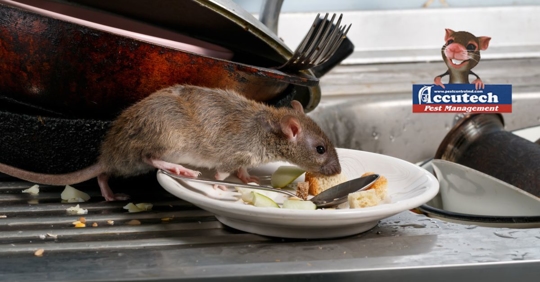 a rat in a kitchen on a dish